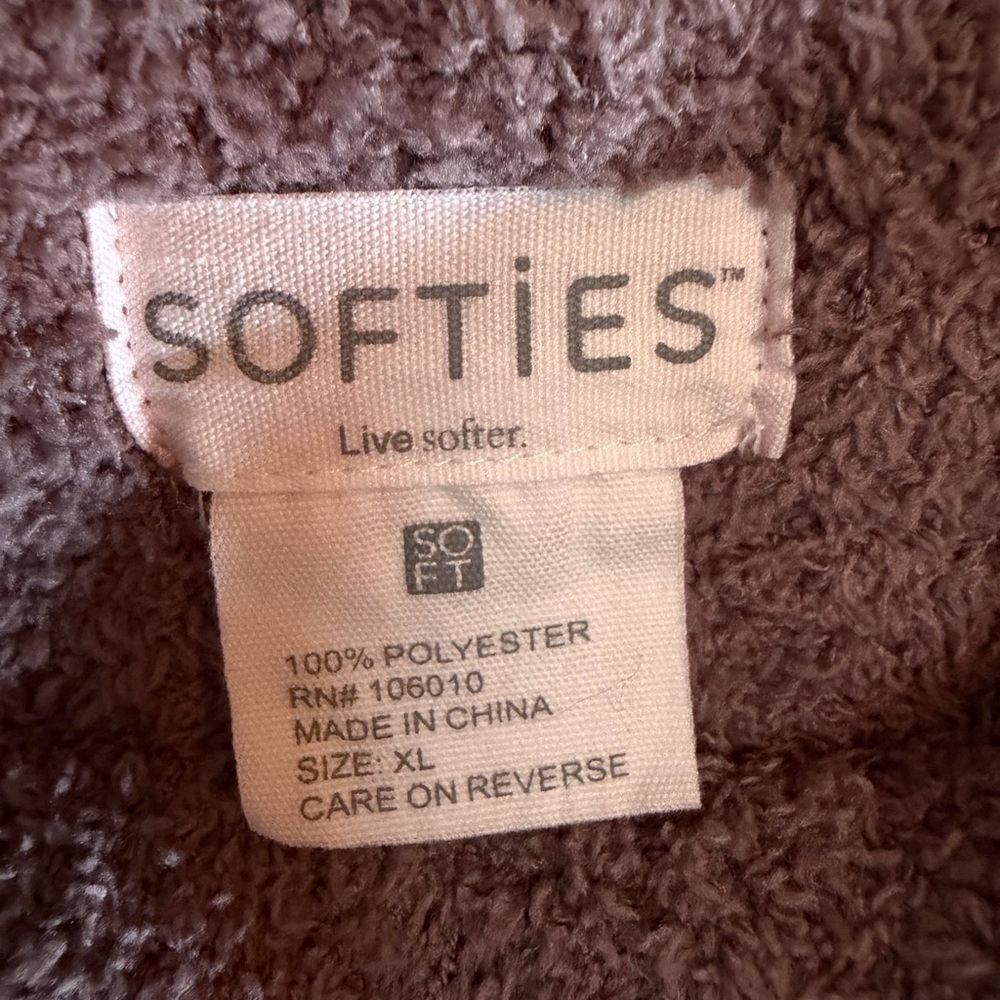 Softies Marshmallow Rib Mock Neck with Long Pant Driftwood XL - Picture 9 of 9